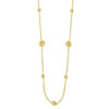 14K Yellow Gold Bead Necklace Alternating