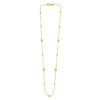 14K Yellow Gold Bead Necklace Alternating