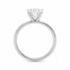 2 ct tw lab-grown diamond solitaire cushion ring in solid 10K white gold, engagement ring, view 4