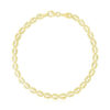 3.80mm textured oval bracelet in solid 14K yellow gold