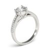 14K White Gold Lab-Grown Diamond Split Shank Round Engagement Ring, 1 1/8 ct tw