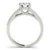 14K White Gold Lab-Grown Diamond Split Shank Round Engagement Ring, 1 1/8 ct tw