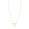 14K Yellow Gold Heart Necklace 2.3g
