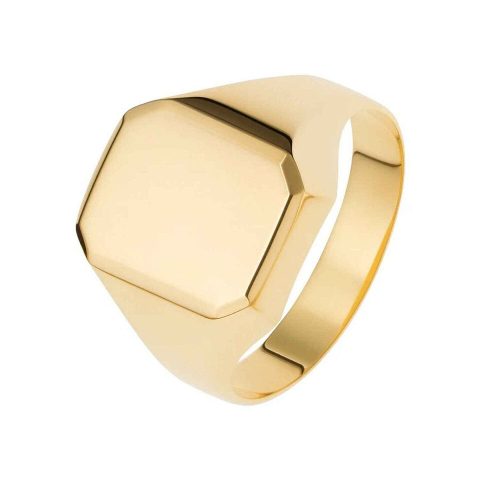 14K Yellow Gold Polished Signet Ring