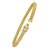Lab-grown diamond cuff in solid 14K yellow gold