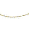 Oval bracelet in solid 14K two-tone gold