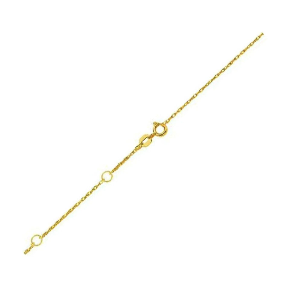 14K Yellow Gold Rope Chain 0.85mm