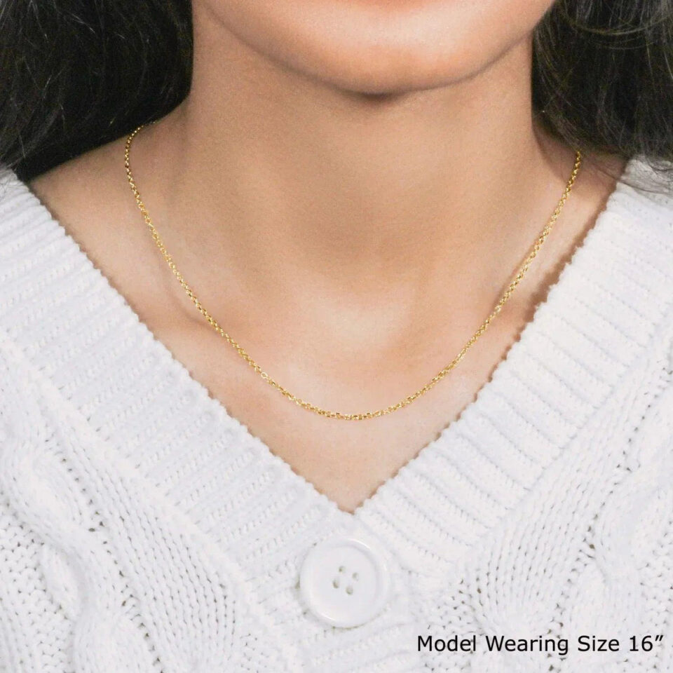 18K Yellow Gold Cable Chain 1.50mm