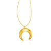Moon pendant in solid 14K yellow gold