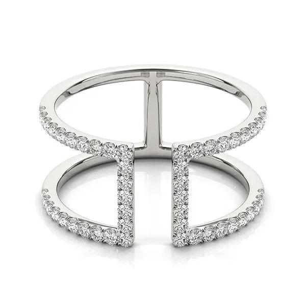 14K White Gold Lab-Grown Diamond Band 1/2cttw