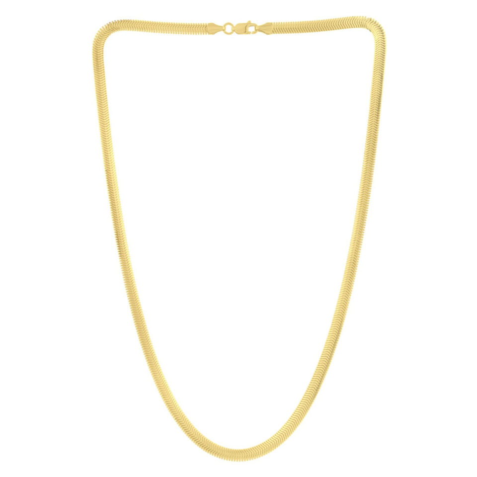 14K Yellow Gold Snake Oval Chain 4.40mm