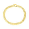 6 mm chevron link bracelet in solid 14K yellow gold