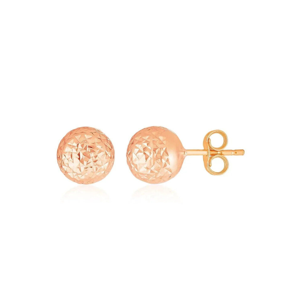 14K Rose Gold Earrings 5mm
