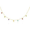Cable round necklace in solid 14K yellow gold