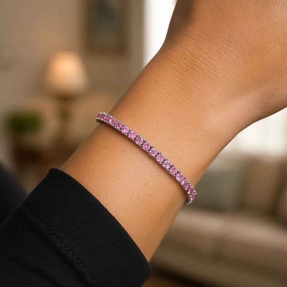 Sterling Silver Cubic Zirconia Tennis Bracelet