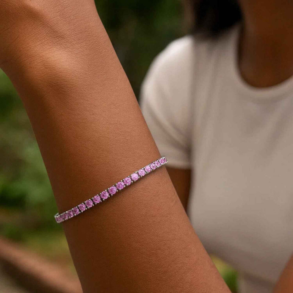 Sterling Silver Cubic Zirconia Tennis Bracelet