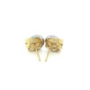 14K Two-Tone Gold Textured Circle Earrings
