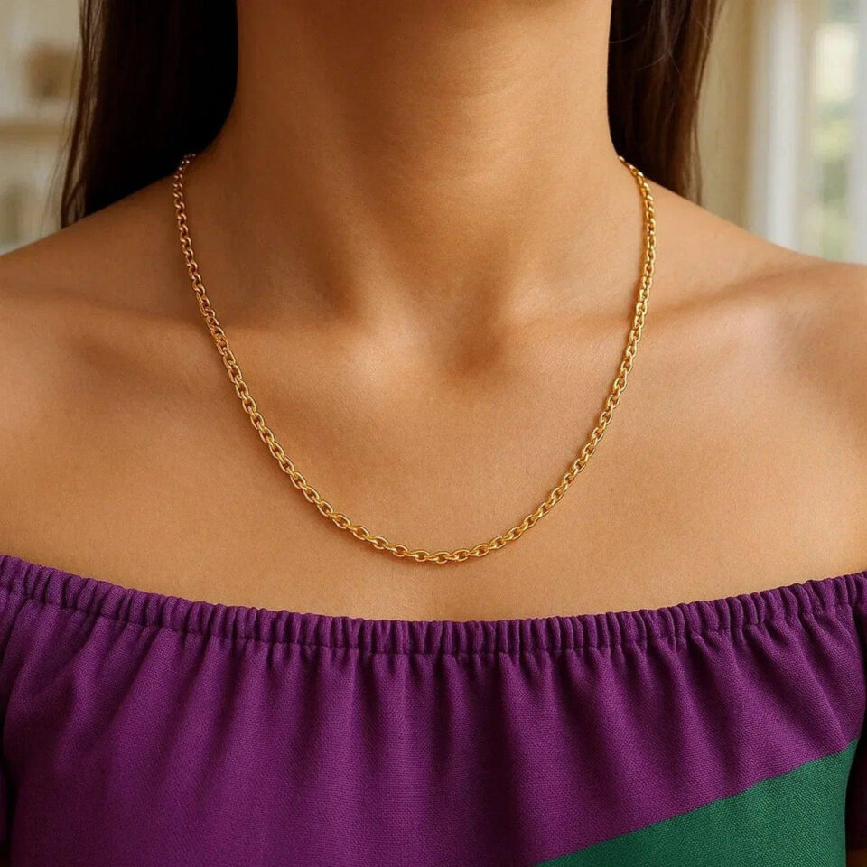 14K Yellow Gold Cable Chain 2.2mm