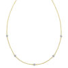 14K Two-Tone Gold Paperclip Necklace 2.6g