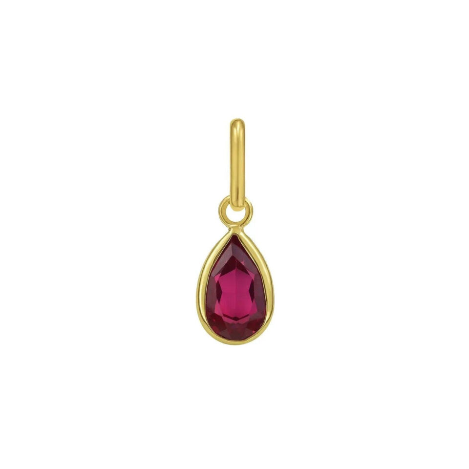 14K Yellow Gold Pear Ruby Pendant