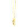 14K Yellow Gold Checkered Butterfly Necklace