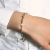3.00mm bracelet in solid 14K yellow gold, view 3