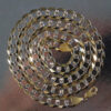 14K Two-Tone Gold Pave Curb Chain 10mm