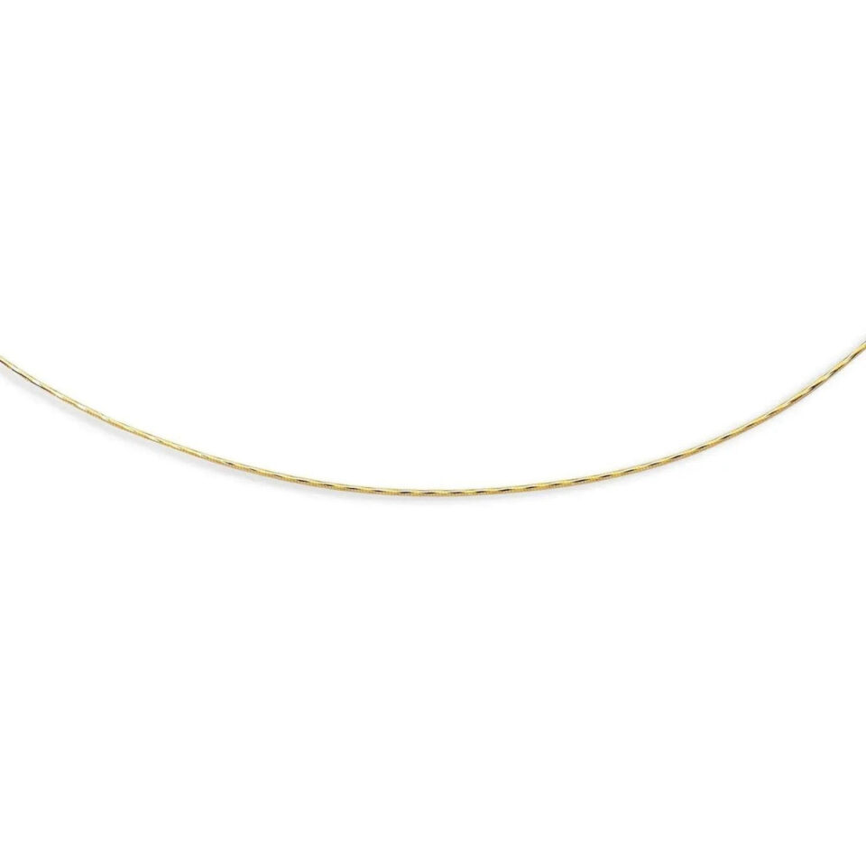 14K Yellow Gold Round Necklace 1.5mm