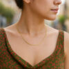 14K Yellow Gold Round Necklace 1.5mm