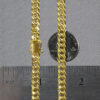 14K Yellow Gold Semi Solid Miami Cuban Chain, 6.1 mm