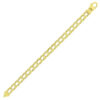 5 mm rail motif links bracelet in solid 14K yellow gold, view 3