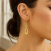 14K Yellow Gold Polished Earrings Infinity