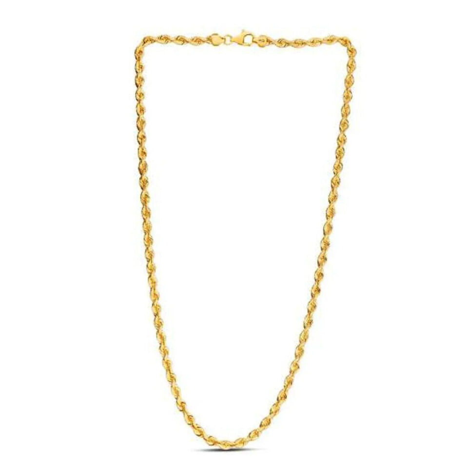 14K Yellow Gold Rope Chain 4.3mm