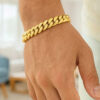 14K Yellow Gold Cuban Bracelet 11.10mm