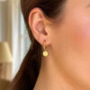 14K Yellow Gold Lab-Grown Diamond Hoop Earrings