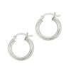 Sterling Silver Polished Hoop Earrings 3x15mm