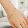 14K Yellow Gold Braided Herringbone Bracelet