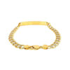 Pave curb bracelet in solid 14K white gold, view 4