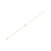 Evil eye mother of pearl bracelet in solid 14K yellow gold, view 3