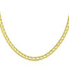 5 mm track links necklace in solid 14K yellow gold