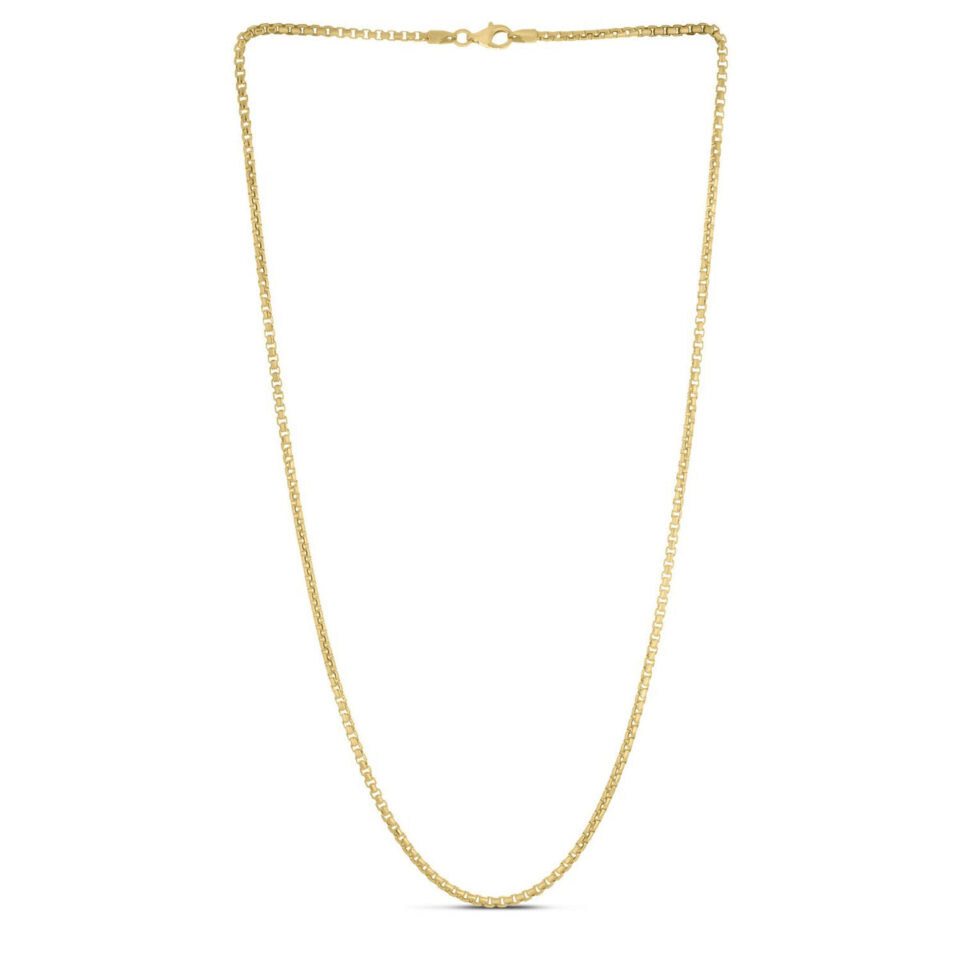 Sterling Silver, Gold Plated Round Chain