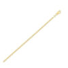 2.50mm moon bead chain in solid 14K yellow gold, view 2
