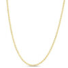 2.50mm moon bead chain in solid 14K yellow gold