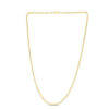 2.50mm moon bead chain in solid 14K yellow gold, view 3