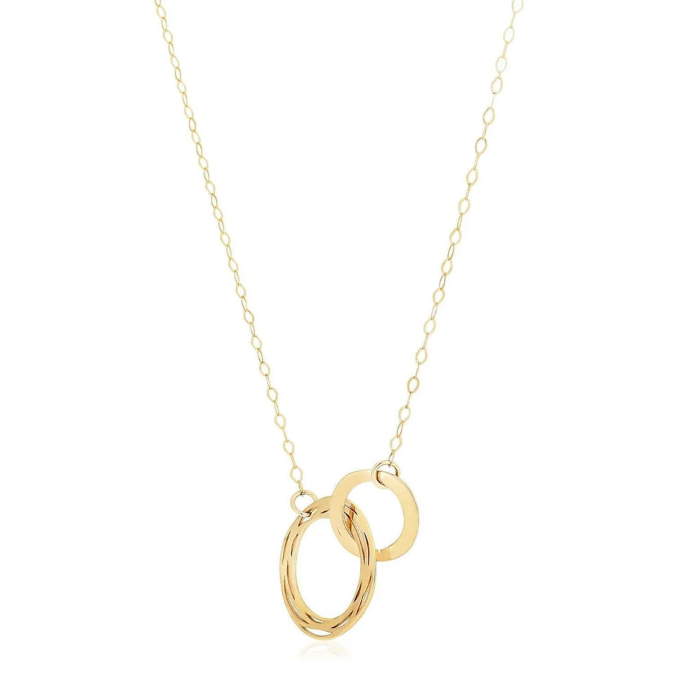 14K Yellow Gold Circle Necklace