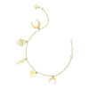 Polished bracelet in solid 14K yellow gold, view 2