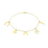 Polished bracelet in solid 14K yellow gold