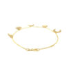 Polished bracelet in solid 14K yellow gold, view 3