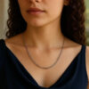 14K White Gold Paperclip Chain 2.10mm