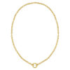 Charm necklace in solid 14K yellow gold